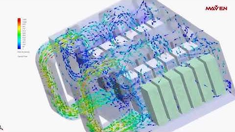 [해석 예시] 데이터센터 내부 유동 흐름 분석 | 유동 해석 | 솔리드웍스 플로우 시뮬레이션(Flow Simulation) | CFD | 메이븐 (MAVEN)