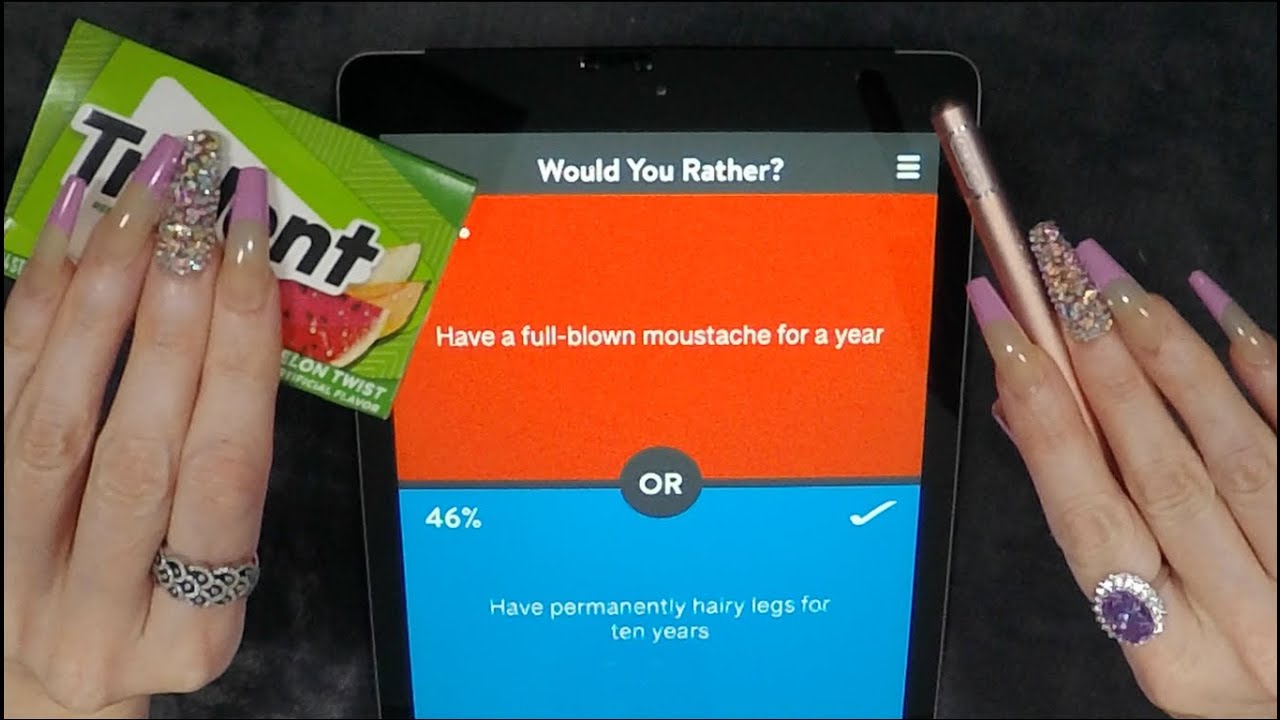 ASMR Жевательная резинка: Что бы вы предпочли на iPad? | Whispered