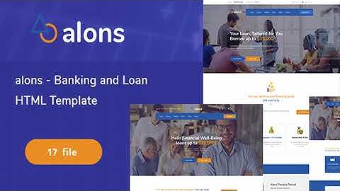 Alons - Banking and Loan HTML Template | Themeforest Website Templates and Themes