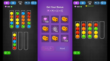 Ball Sort Color Puzzle Game || Level 16-20 || मोबाइल गेम: बॉल सॉर्ट पहेली गेम