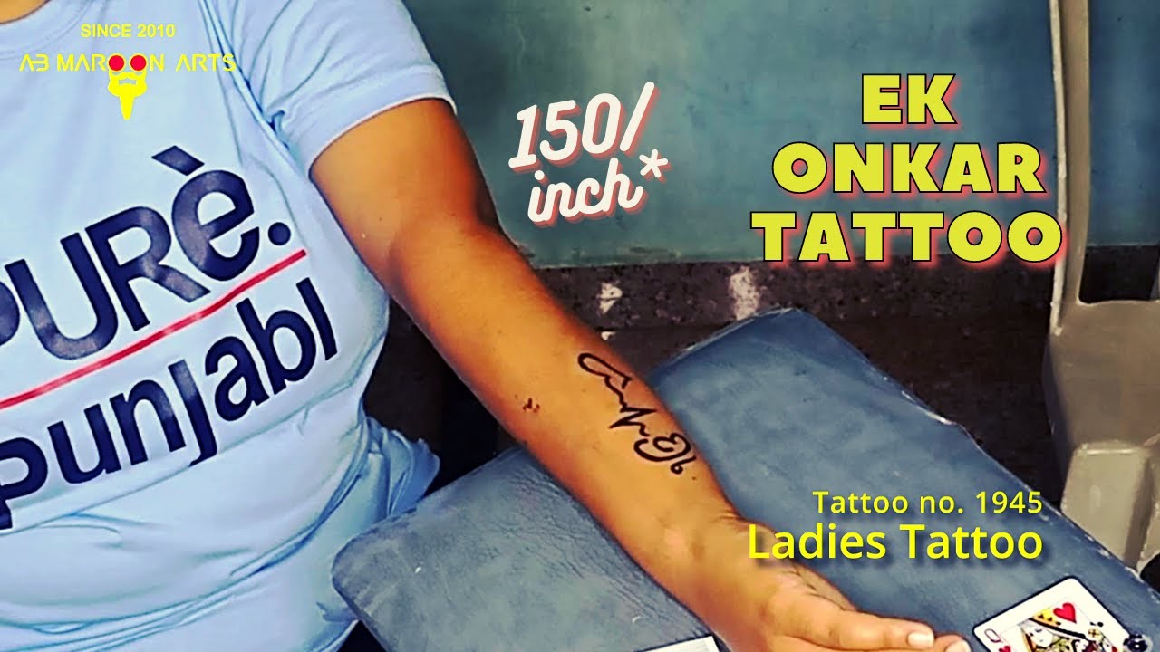 Ek Onkar Tattoos for girls in Rajkot Punjabi Tattoo Simple Tattoo