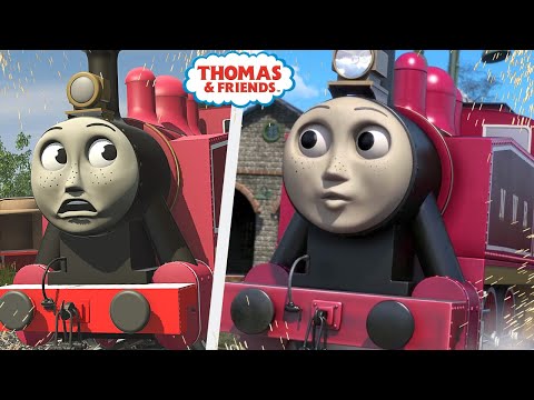 thomas-avoids-rosie!-|-rosie-is-red-|-trainz-scene-remake-comparison-|-thomas-and-friends-season-22