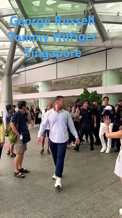 George Russell at Tommy Hilfiger Pop-Up Singapore 2024 #georgerussell #tommyhilfiger #f1 #singapore