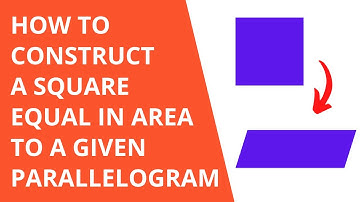 How to Construct a SQUARE Equal in Area to a Given PARALLELOGRAM | Technical Drawing for Beginners