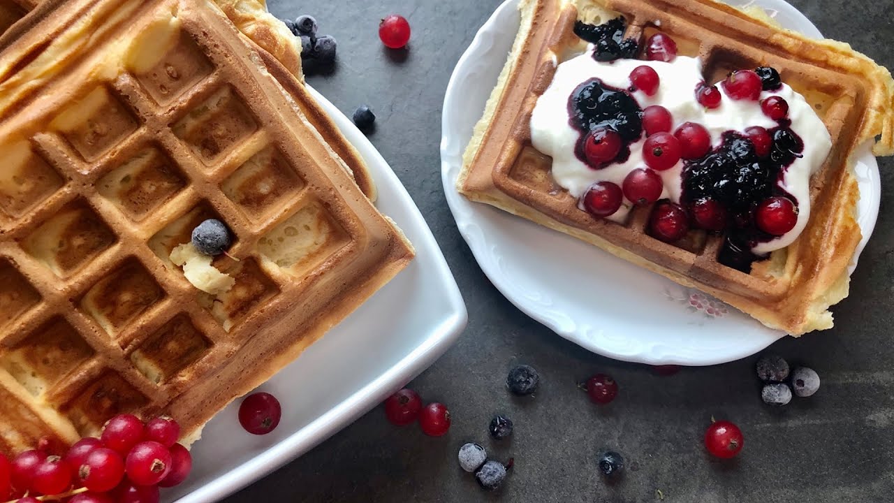 Waffle Recipe | How To Make Perfect Crispy & Soft Homemade Waffles - YouTube