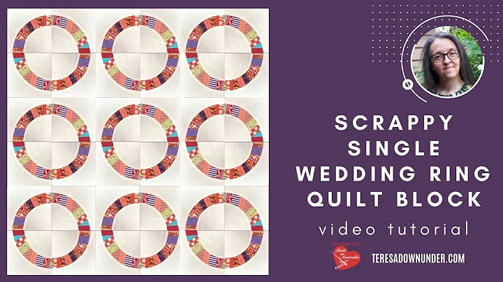 Single wedding ring quilt block video tutorial