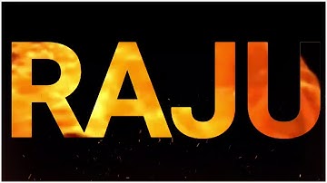 Raju Name WhatsApp Status || Raju Name Art Video || New Attitude Status Video