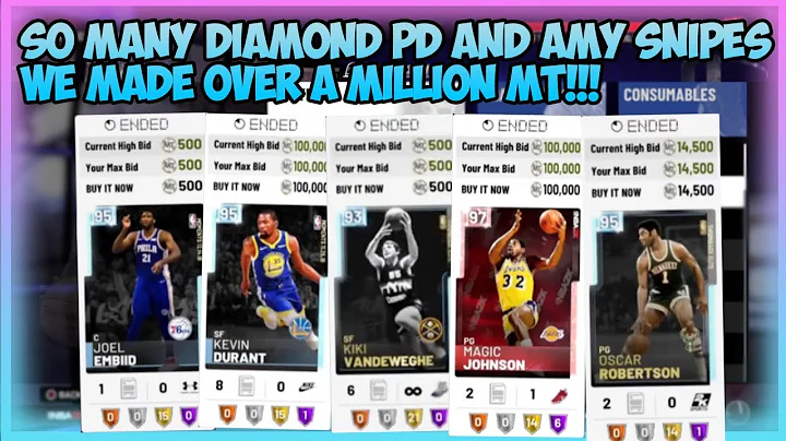 NBA2K19 TONS OF DIAMOND, PD AND AMY SNIPES - ALL O...