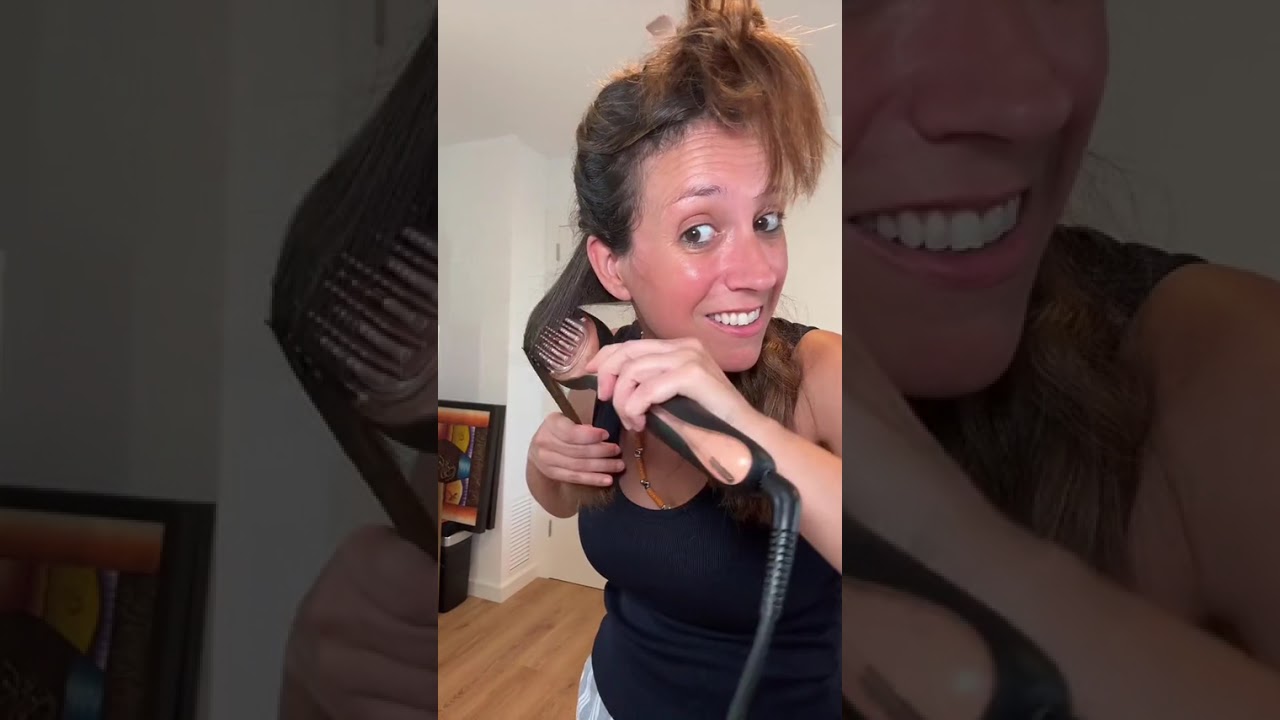 ¿ESTO REPARA EL PELO? 😱 Probando el Cepillo de Vapor de Rowenta