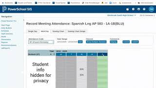PowerTeacher: Autofill in Multi-Day Attendance