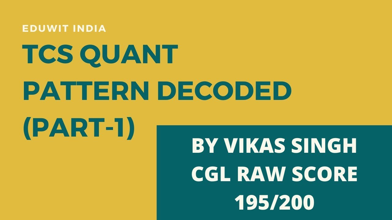 पिछले 3 साल का निचोड़ , TCS PYQ  Pattern  Quant  must for CGLE, CPO, CHSL, GD Railway, Banking, CSAT