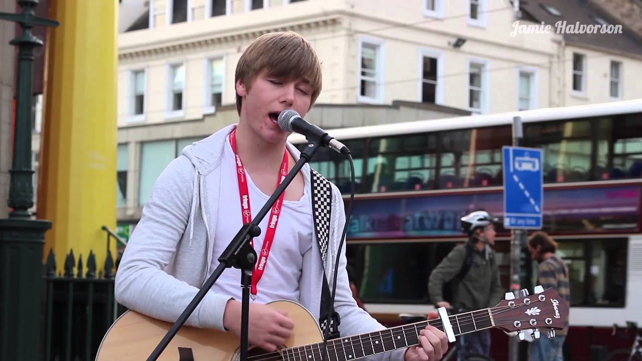 Johnny Brown Busking at The Edinburgh Festival