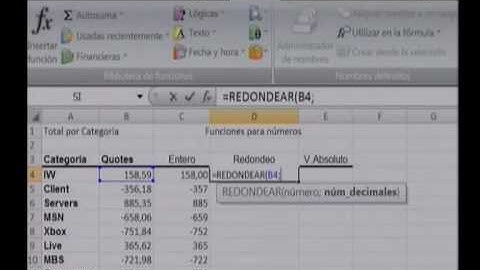 4-3 Usar funciones para numeros (Tutorial Excel 2007)