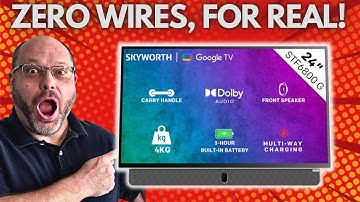 Skyworth Companion 24" Portable TV Review - ZERO WIRES, ALL BATTERY!
