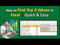 Excel Pro Tips: Discover How to Find the Top 3 Values with LARGE Function! 📊🔍
