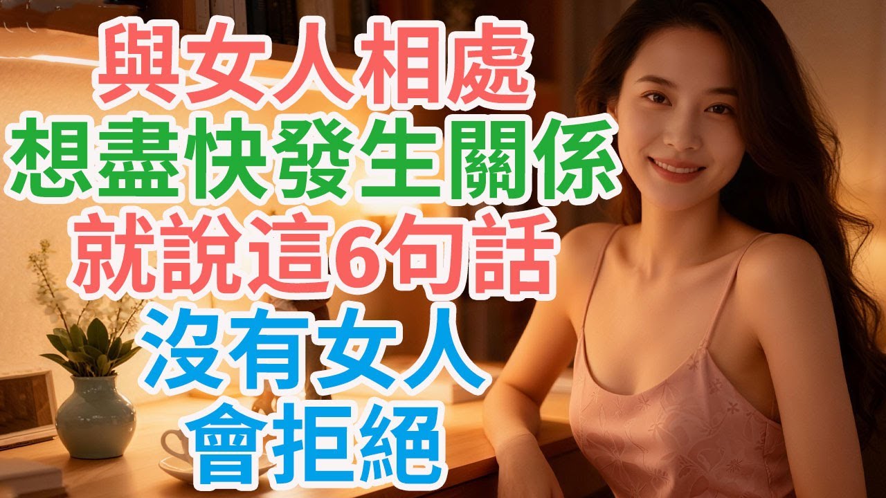 與女人相處，想盡快發生關係，就說這6句話，沒有女人會拒絕| #男人 #女人 #語言 #心理 #生理 #撩妹 #技巧 #安全感 #多巴胺 #腎上腺素 #催產素 #幻想 #欲望 #曖昧 #真誠 #