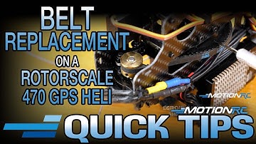 Changing the Belt on a RotorScale 470 GPS Stabilized RC Helicopter | Quick Tip | Motion RC
