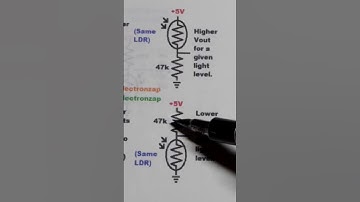 High and Low Side LDR Voltage Dividers using Light Dependent Resistors