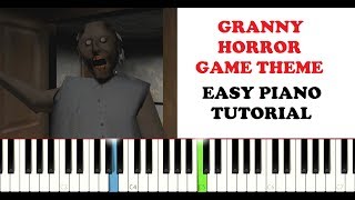 Video thumbnail of "Granny Horror Game Theme (EASY Piano Tutorial)"