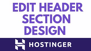 Customize Your Website Header With Hostinger Website Builder Profile