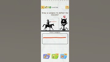 Tech gamer 13 : Draw 2 save level 106 || Draw a weapon to defeat the monster  || #shorts  #song