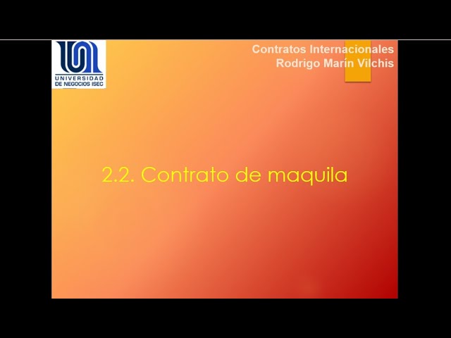 Contrato De Maquila Youtube