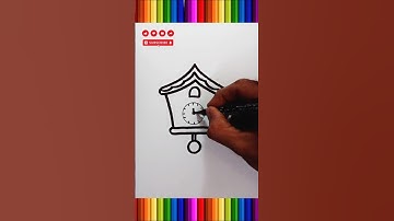 easy wall clock drawing #trending #drawing #shorts