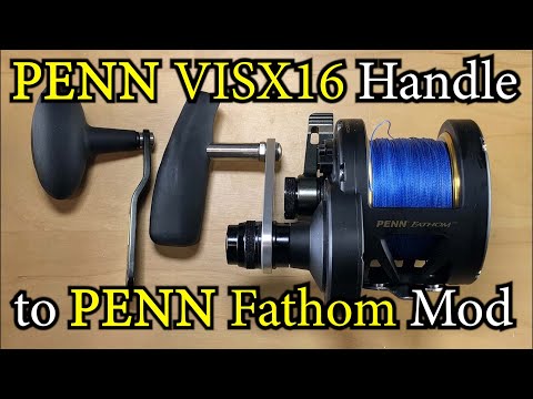 Penn International Visx 16 T-Bar Handle DIY install on Penn Fathom