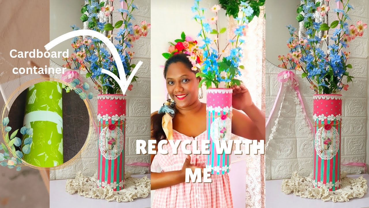 Recycle DIY Decor using cardboard container | 