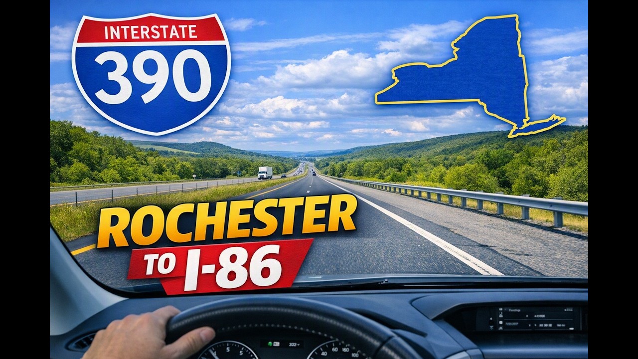 Driving Interstate 390 in 4K | Rochester NY to I‑86 Interchange | POV ...