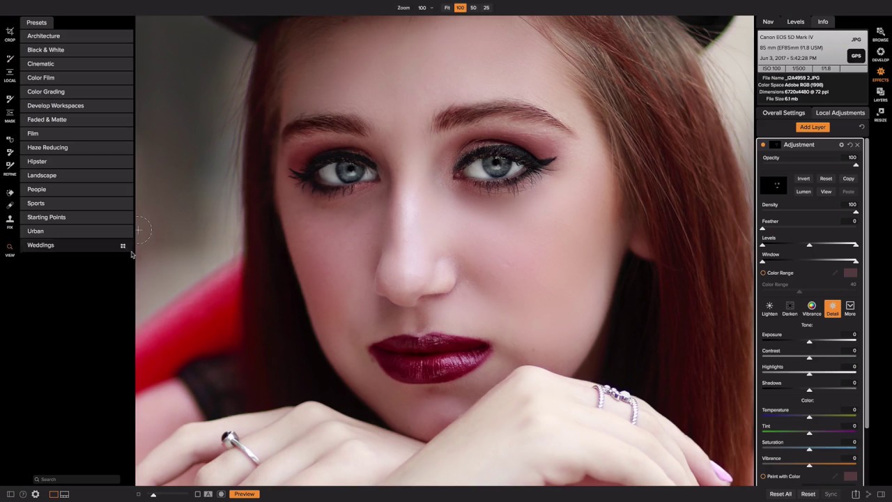 Smoothing and Retouching Skin and Faces in ON1 Photo RAW