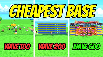 CHEAPEST BASE TO GET TO WAVE 600 IN BUILD UR BASE (WITHOUT TESLA COILS) - ROBLOX