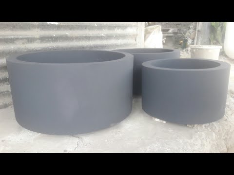 HOW TO MAKE BIG CEMENT FLOWER POT#TUTORIAL#CEMENT PLANTERS#CONCRETE PLANTERS
