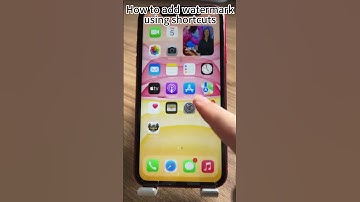 How to Add Watermark on Photos Using Shortcuts #shorts #shortcuts