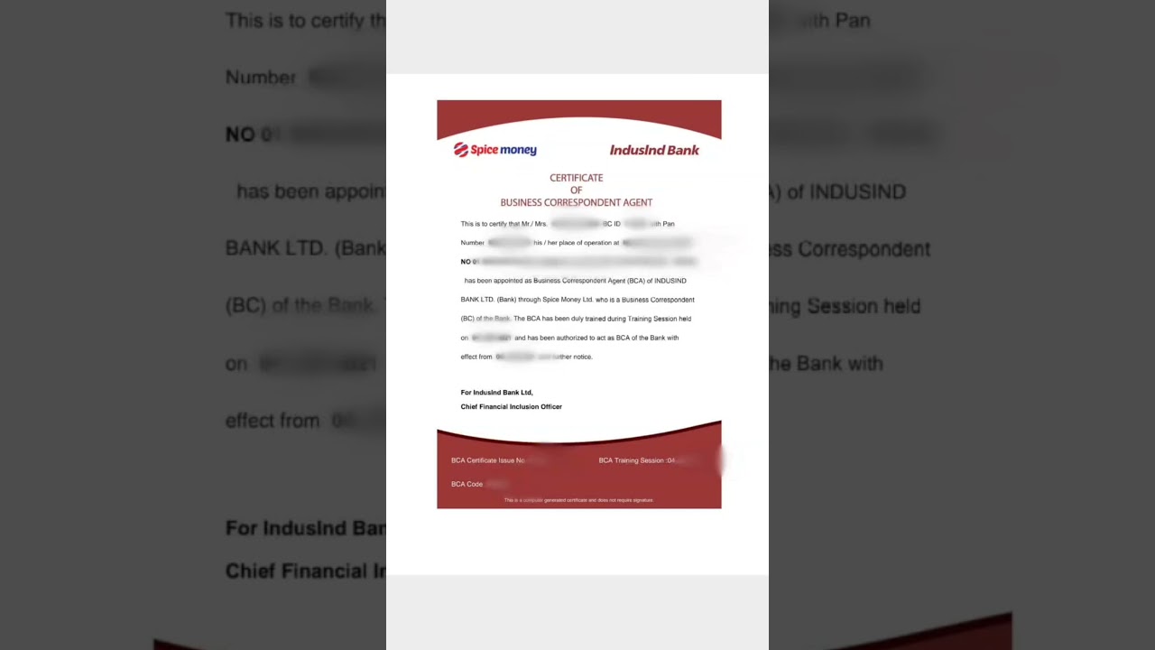 Spice Money BC Business Corresponding Agent BCA Certificate Kaise Nikale 2025 स्पाइस मनी आईडी