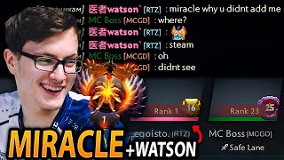 MIRACLE and WATSON Top 1 Rank TEAM UP again and this happens