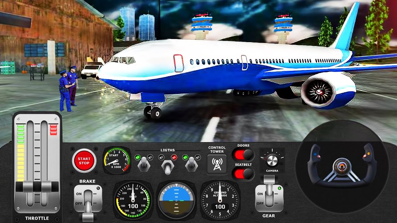 Flight Simulator Plane Game 3D Apk Download for Android- Latest version 2-  com.airplane.offline.game.city.pilot.simulator.planegame