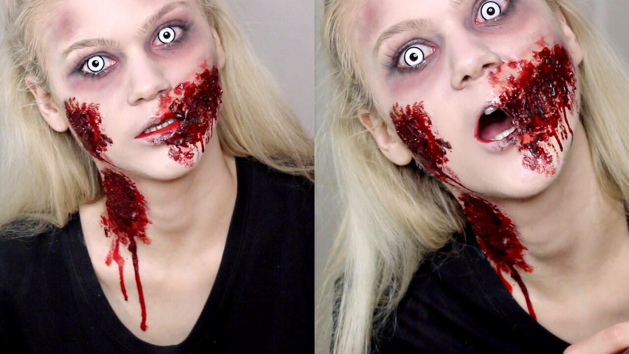 Zombie Girl SFX Makeup Tutorial Halloween YouTube