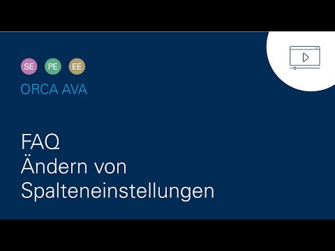 ORCA AVA | FAQ – Spalteneinstellungen ändern