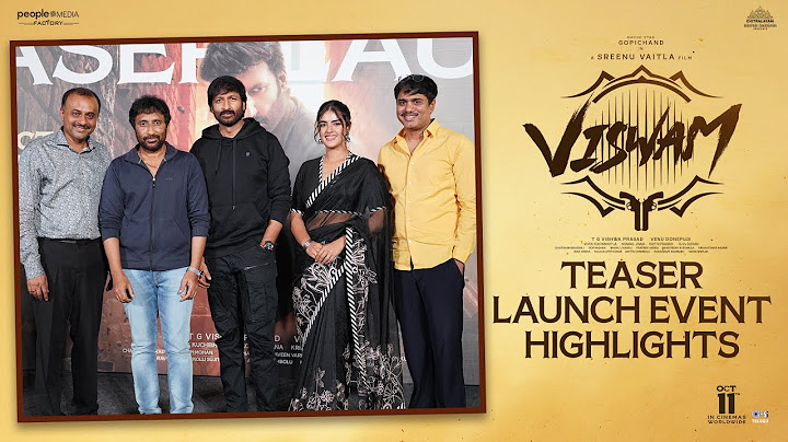 #VISWAM Teaser Launch Event Highlights | Gopichand | Sreenu Vaitla | TG Vishwa Prasad | PMF