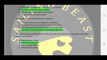 Marine boiler & steam engineering course Management & Operational Level DG Shipping exit exam Q&A S1