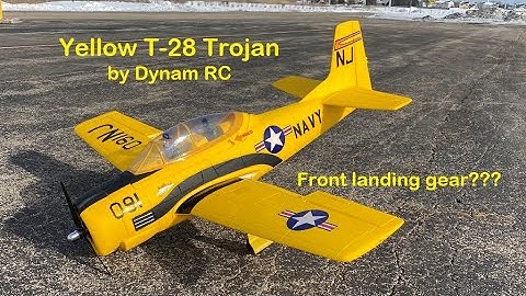 Yellow T-28 Trojan by Dynam RC (gear???)