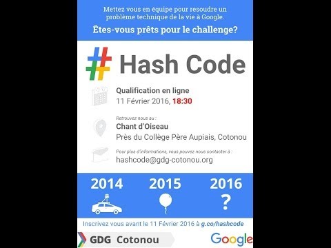 Google Hash Code by GDG Cotonou