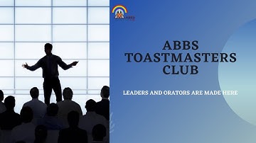 Level 1 project 3 speech titled " The 20-80", Abbs Toastmasters club