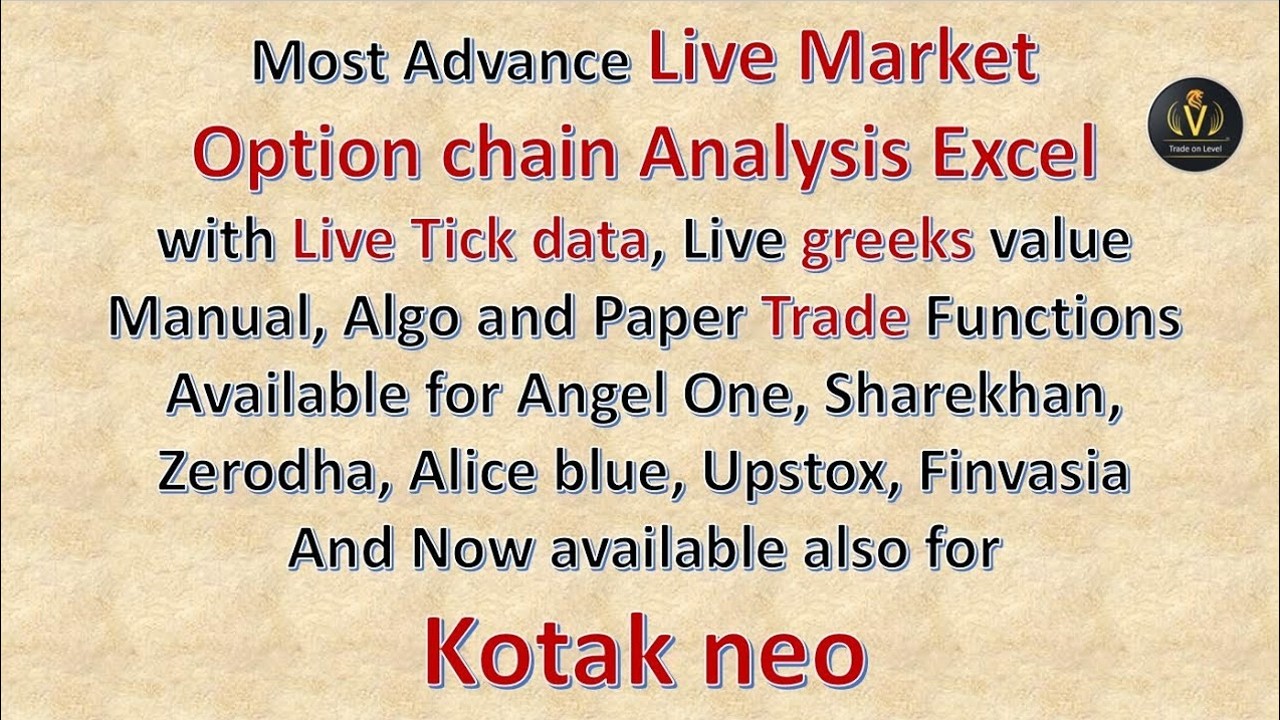 Most Advance Live market Option chain Analysis Excel now Available for ...