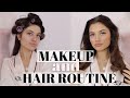 MY EVERYDAY MAKEUP + HAIR ROUTINE (USING ROLLERS!) ♡