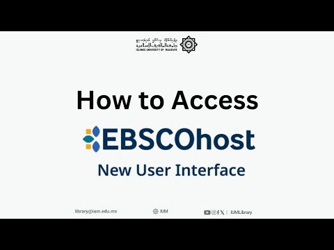 How to Access EBSCOhost (New Interface)
