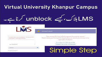 LMS Blocked | How to unblocked it | Simple Step | Virtual University of Pakistan