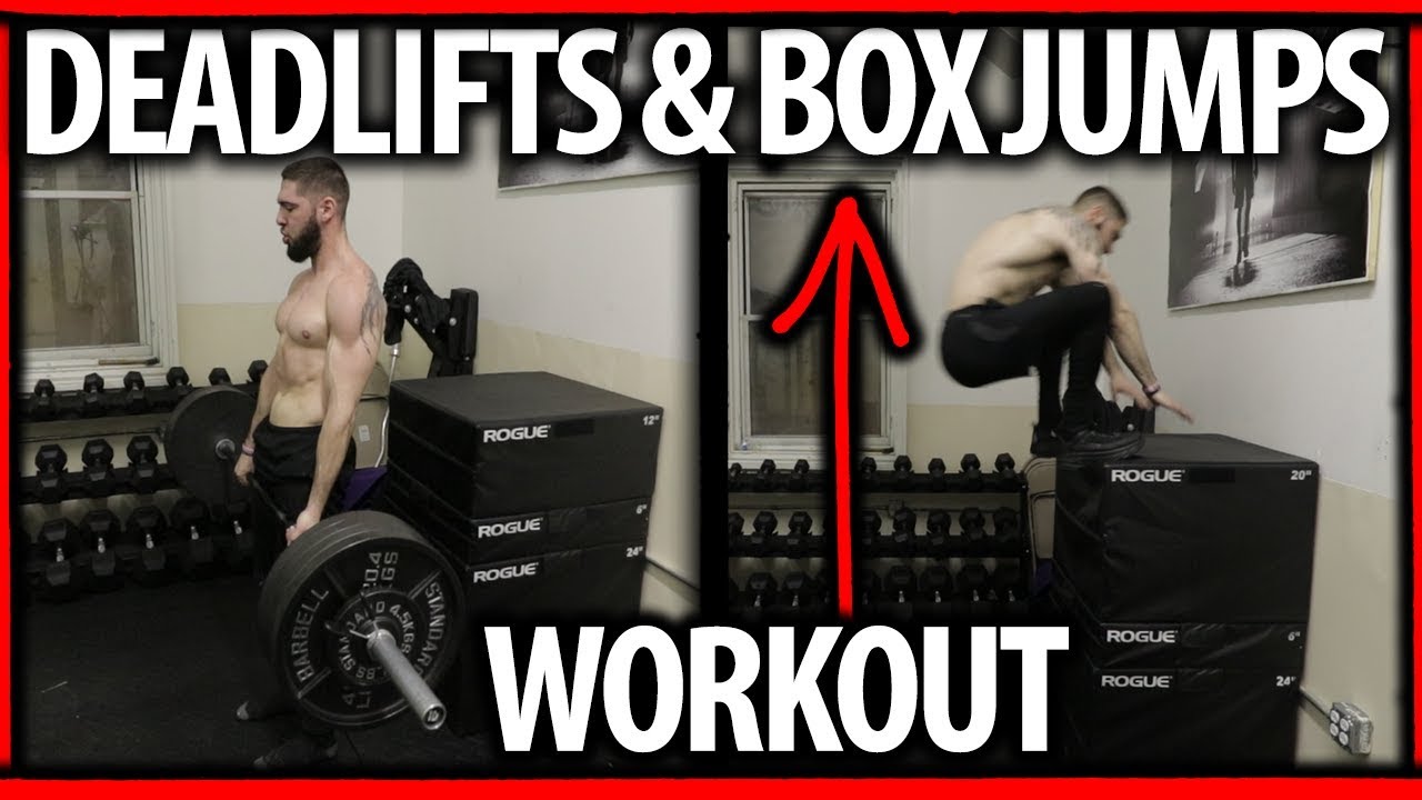 Deadlifts and Box Jumps Vertical Jump Workout to Jump Higher and Dunk