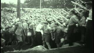 Members of the Sudeten-German Party hold  harvest festival at Oberleutensdorf, Cz...HD Stock Footage